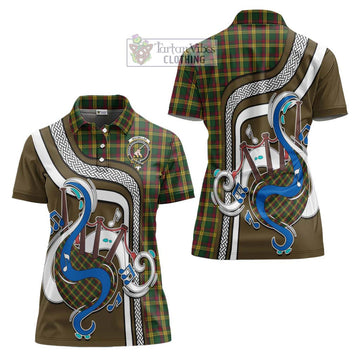 MacMillan (McMillan) Tartan Women's Polo Shirt with Epic Bagpipe Style