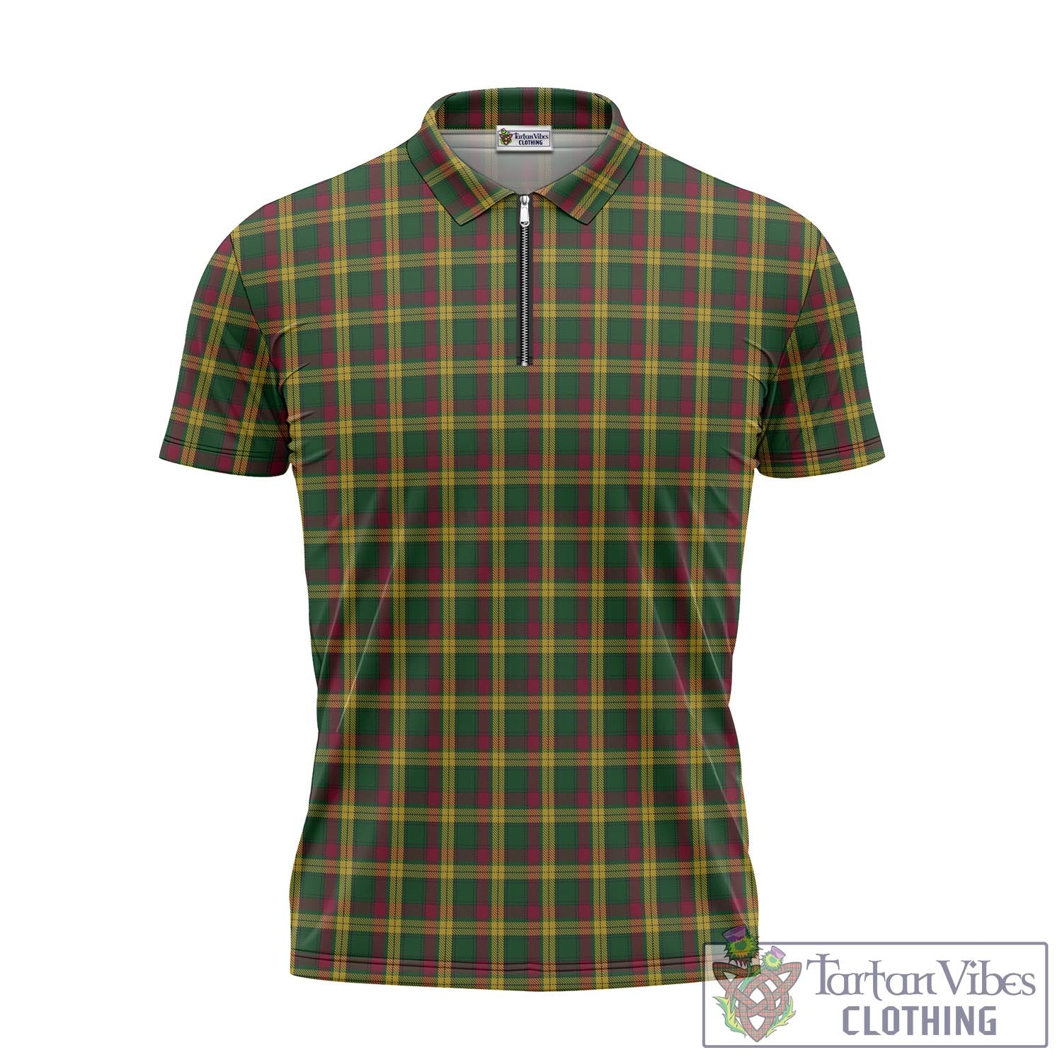 Tartan Vibes Clothing MacMillan Ancient Tartan Zipper Polo Shirt
