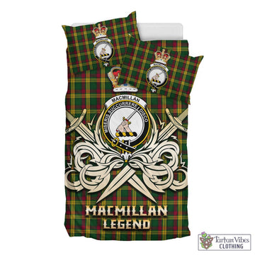 MacMillan (McMillan) Tartan Bedding Set with Clan Crest and the Golden Sword of Courageous Legacy