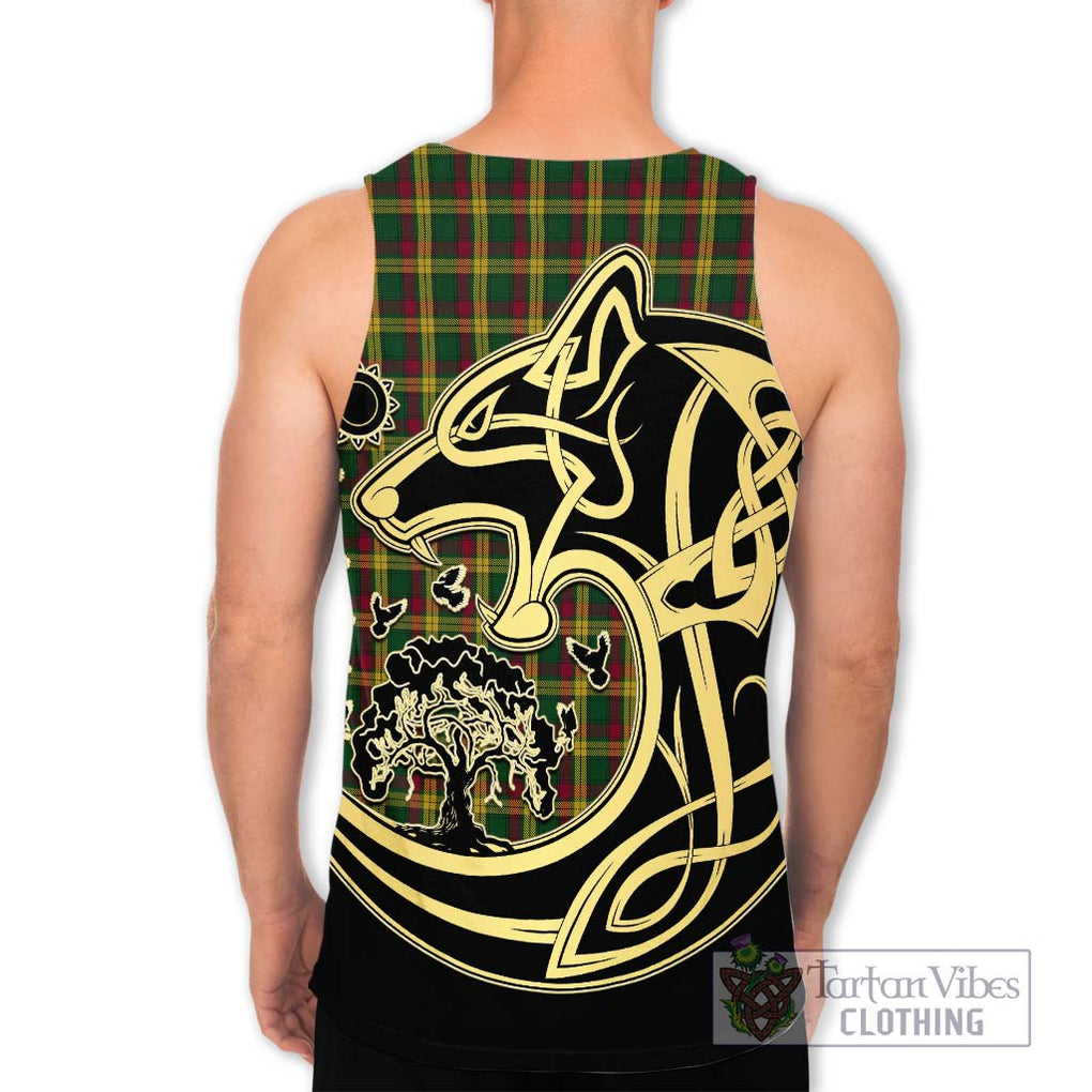 MacMillan (McMillan) Tartan Men's Tank Top with Family Crest Celtic Wolf Style - Tartan Vibes Clothing