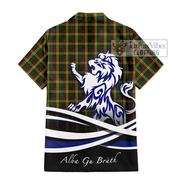 MacMillan (McMillan) Tartan Hawaiian Shirt with Alba Gu Brath Regal Lion Emblem