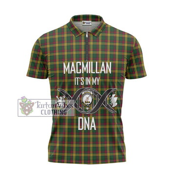 MacMillan (McMillan) Tartan Zipper Polo Shirt with Family Crest DNA In Me Style