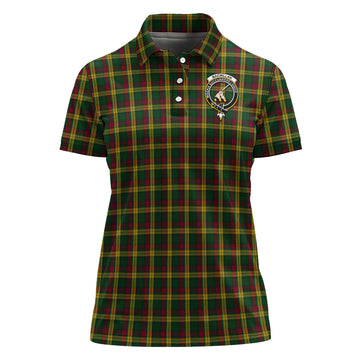 MacMillan (McMillan) Tartan Polo Shirt with Family Crest For Women