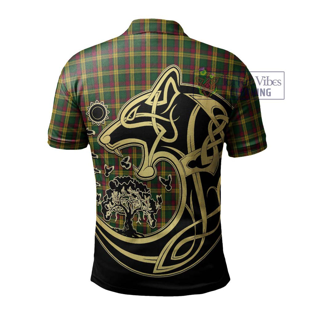 MacMillan (McMillan) Tartan Polo Shirt with Family Crest Celtic Wolf Style - Tartanvibesclothing Shop
