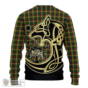 MacMillan (McMillan) Tartan Knitted Sweater with Family Crest Celtic Wolf Style - Tartan Vibes Clothing