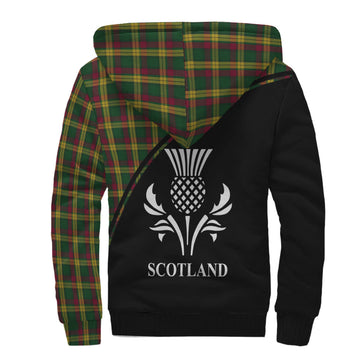 MacMillan (McMillan) Tartan Sherpa Hoodie with Family Crest Curve Style