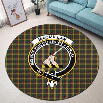 macmillan-ancient-tartan-round-rug-with-family-crest