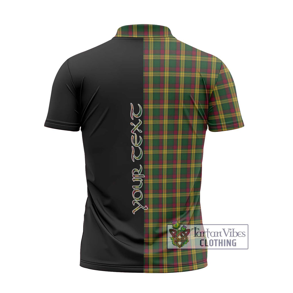MacMillan (McMillan) Tartan Zipper Polo Shirt with Family Crest and Half Of Me Style - Tartanvibesclothing Shop