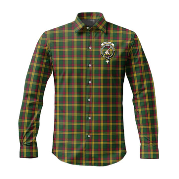 MacMillan (McMillan) Tartan Long Sleeve Button Up Shirt with Family Crest