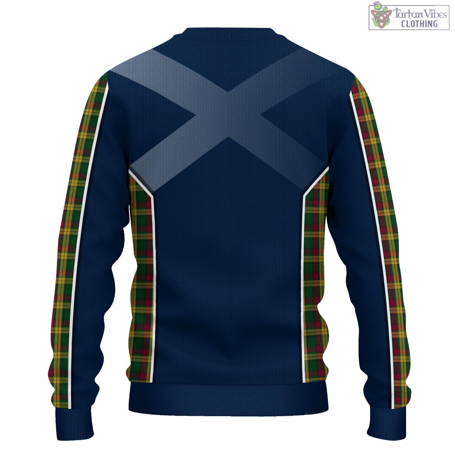 Tartan Vibes Clothing MacMillan Ancient Tartan Knitted Sweatshirt with Family Crest and Scottish Thistle Vibes Sport Style