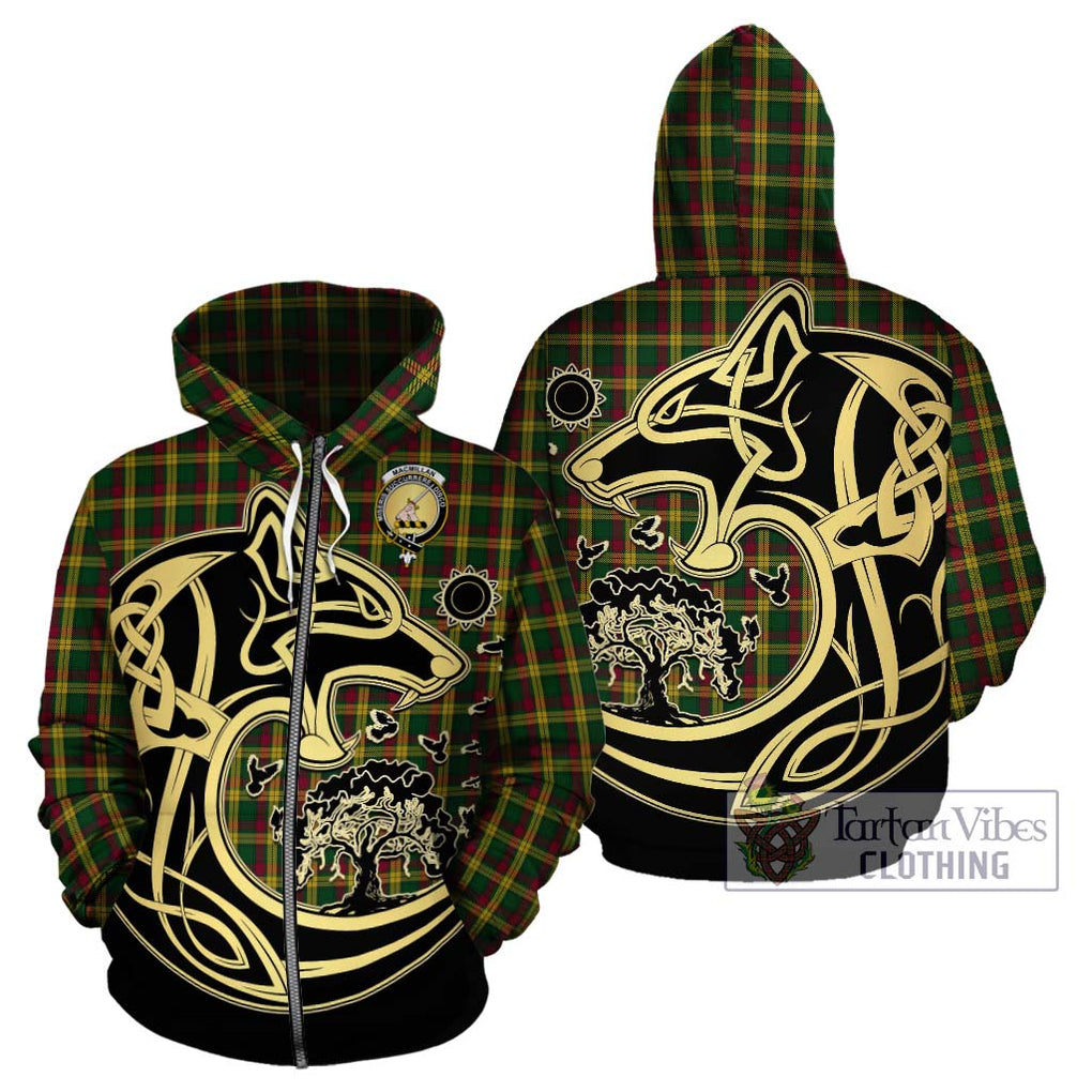 MacMillan (McMillan) Tartan Hoodie with Family Crest Celtic Wolf Style - Tartan Vibes Clothing