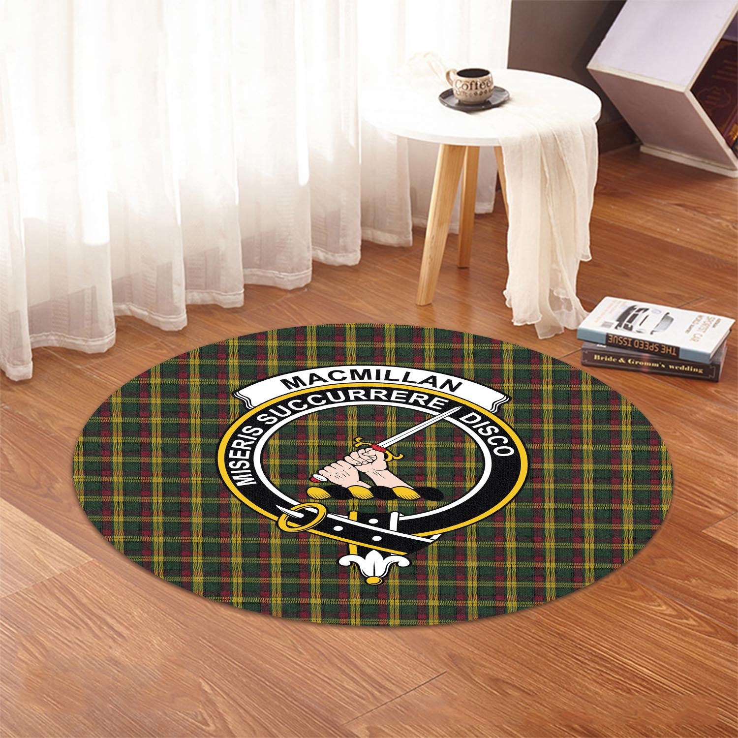 macmillan-ancient-tartan-round-rug-with-family-crest
