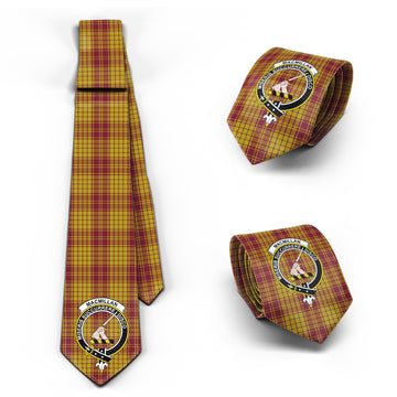MacMillan Dress Tartan Classic Necktie with Family Crest