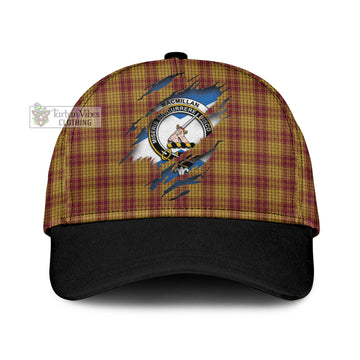 MacMillan Dress Tartan Classic Cap with Family Crest In Me Style
