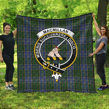 MacMillan Hunting Tartan Quilt with Family Crest