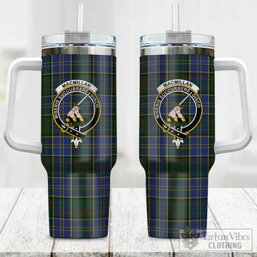 MacMillan Hunting Tartan and Family Crest Tumbler with Handle