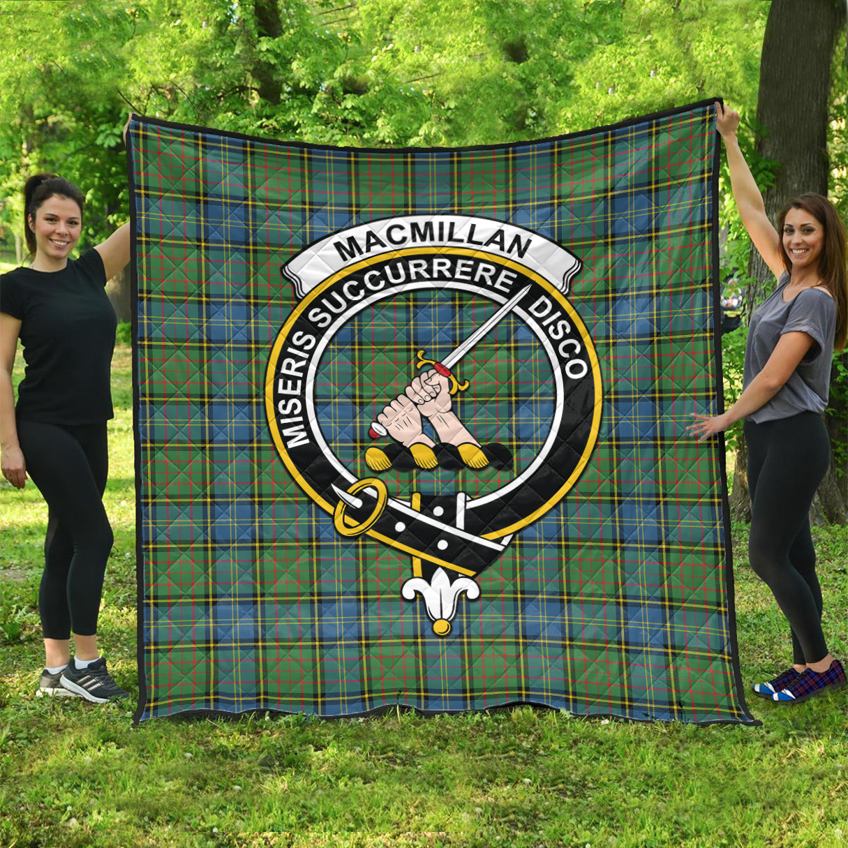 macmillan-hunting-ancient-tartan-quilt-with-family-crest