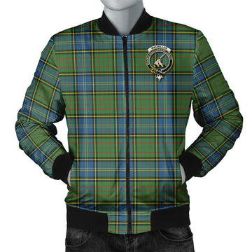 MacMillan Hunting Ancient Tartan Bomber Jacket with Family Crest