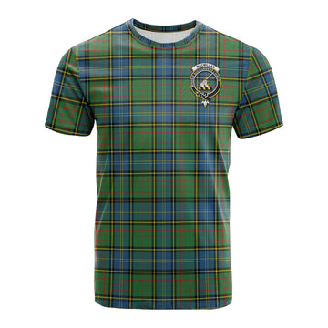 MacMillan Hunting Ancient Tartan T-Shirt with Family Crest