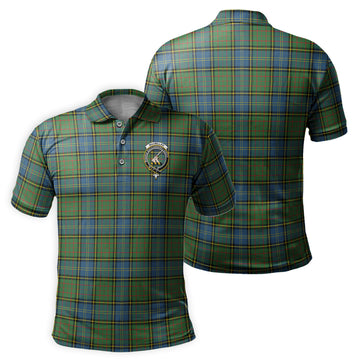 MacMillan Hunting Ancient Tartan Men's Polo Shirt with Family Crest