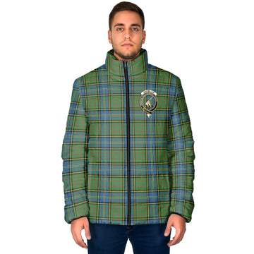 MacMillan Hunting Ancient Tartan Padded Jacket with Family Crest