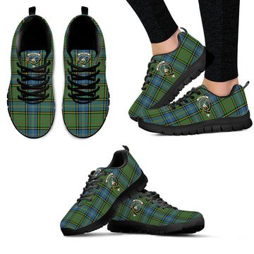 MacMillan Hunting Ancient Tartan Sneakers with Family Crest