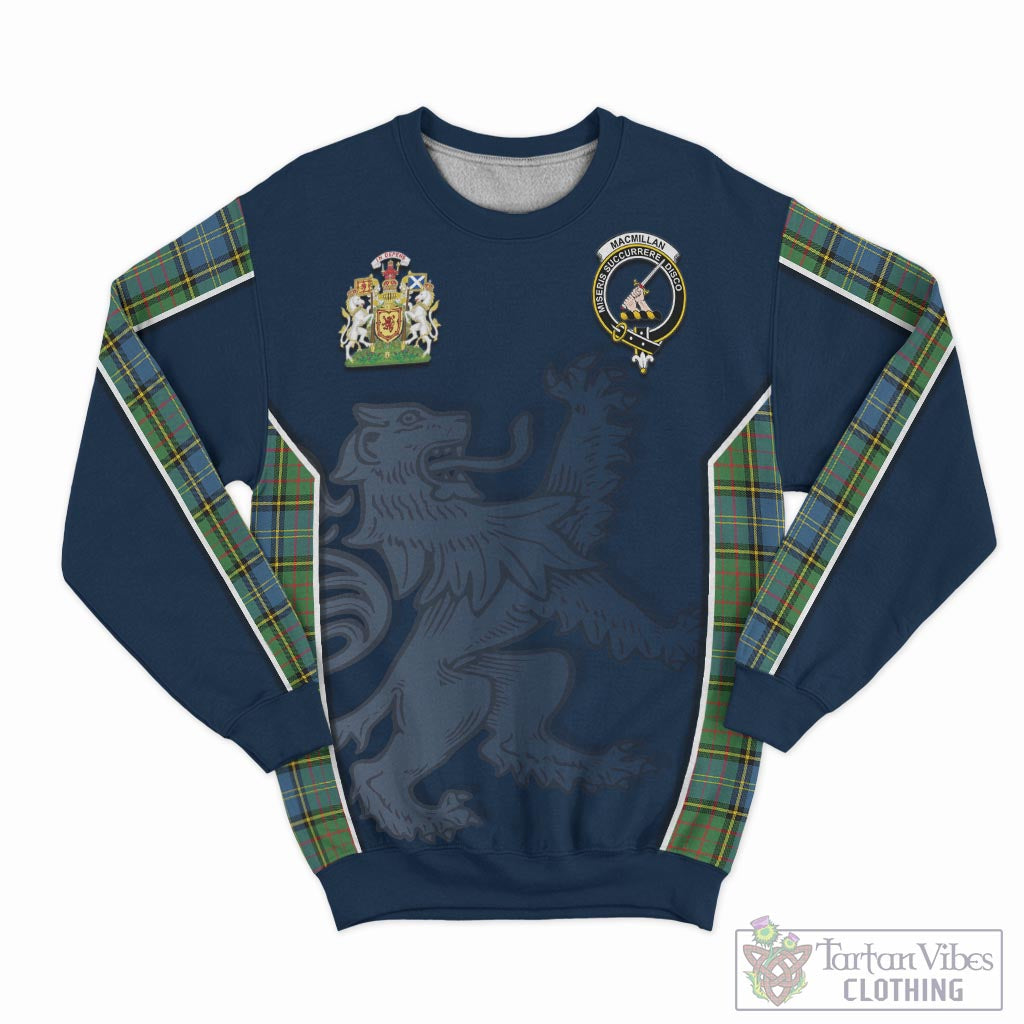 Tartan Vibes Clothing MacMillan Hunting Ancient Tartan Sweater with Family Crest and Lion Rampant Vibes Sport Style