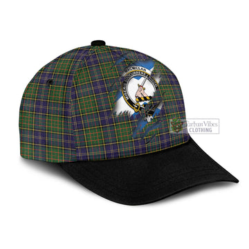 MacMillan Hunting Modern Tartan Classic Cap with Family Crest In Me Style