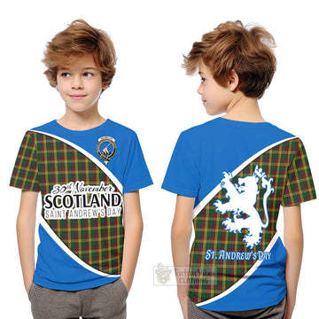 MacMillan (McMillan) Family Crest Tartan Kid T-Shirt Celebrate Saint Andrew's Day in Style