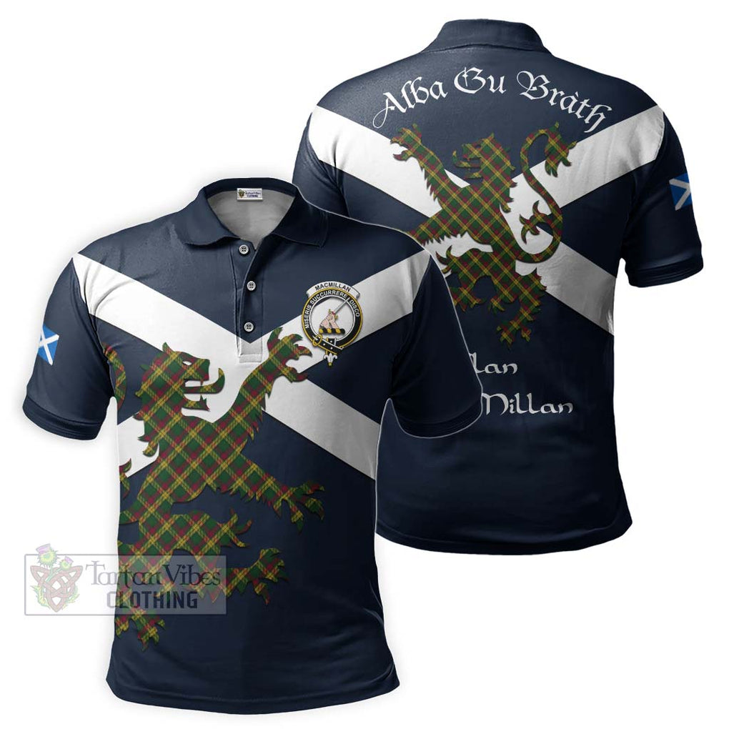 Tartan Vibes Clothing MacMillan (McMillan) Tartan Lion Rampant Polo Shirt – Proudly Display Your Heritage with Alba Gu Brath and Clan Name