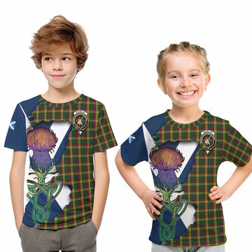 MacMillan (McMillan) Tartan Family Crest Kid T-Shirt Scottish Thistle Celtic Inspired