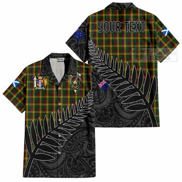 MacMillan (McMillan) Crest Tartan Hawaiian Shirt with New Zealand Silver Fern Half Style