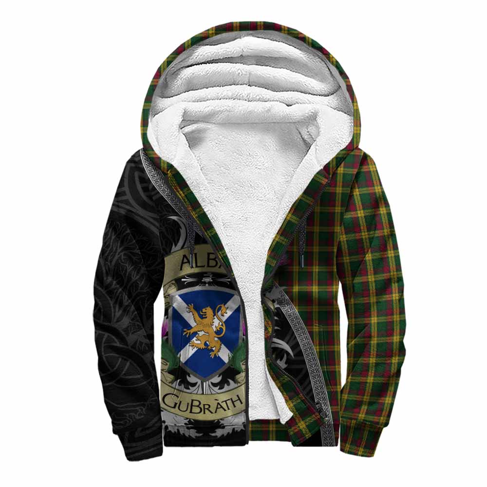 Tartan Vibes Clothing MacMillan (McMillan) Tartan Family Crest Sherpa Hoodie Lion Rampant Royal Thistle Shield Celtic Inspired