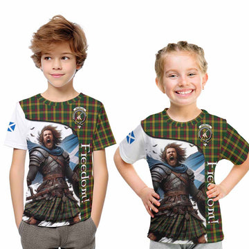 MacMillan (McMillan) Crest Tartan Kid T-Shirt Inspired by the Freedom of Scottish Warrior