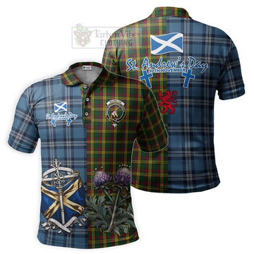 Tartan Vibes Clothing MacMillan (McMillan) Tartan Polo Shirt Happy St. Andrew's Day Half Tartan Style
