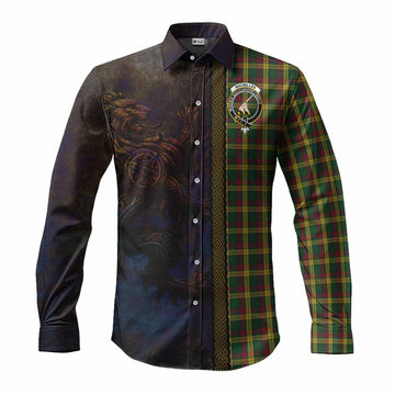 MacMillan (McMillan) Tartan Family Crest Long Sleeve Button Shirt Alba Gu Brath Be Brave Lion Ancient Style