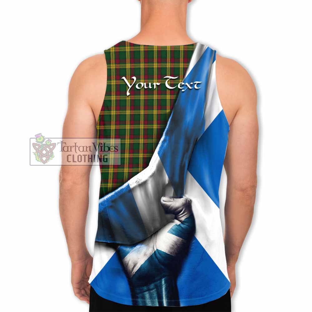 Tartan Vibes Clothing MacMillan (McMillan) Tartan Men's Tank Top with Family Crest Scotland Patriotic Style