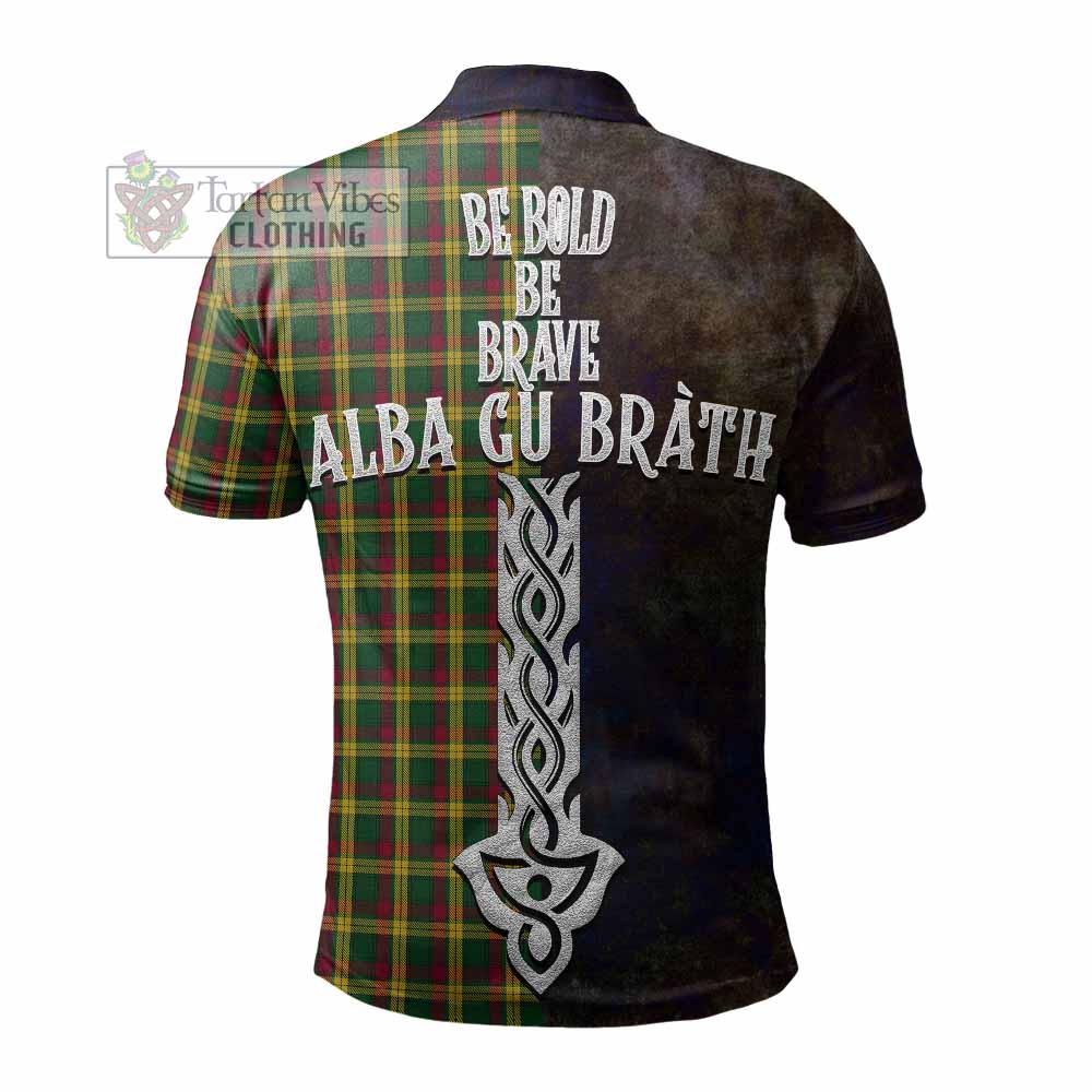Tartan Vibes Clothing MacMillan (McMillan) Tartan Family Crest Polo Shirt Alba Gu Brath Be Brave Lion Ancient Style