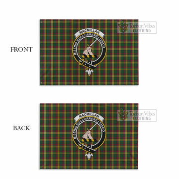 Tartan Vibes Clothing MacMillan (McMillan) Tartan House Flag with Family Crest