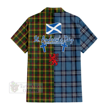 MacMillan (McMillan) Tartan Hawaiian Shirt Happy St. Andrew's Day Half Tartan Style