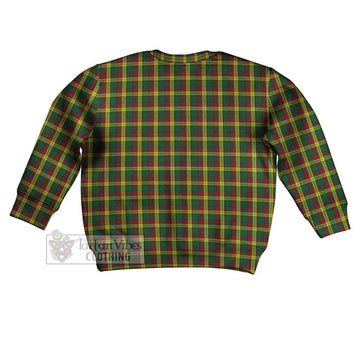 Tartan Vibes Clothing MacMillan (McMillan) Tartan Kid Ugly Sweater with Family Crest