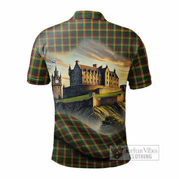 Tartan Vibes Clothing MacMillan (McMillan) Tartan Family Crest Polo Shirt with Scottish Ancient Castle Stype