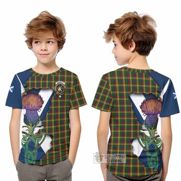 MacMillan (McMillan) Tartan Family Crest Kid T-Shirt Scottish Thistle Celtic Inspired