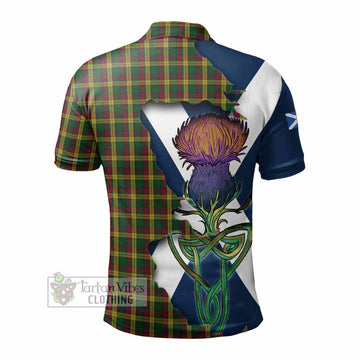 MacMillan (McMillan) Tartan Family Crest Polo Shirt Scottish Thistle Celtic Inspired