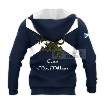 Tartan Vibes Clothing MacMillan (McMillan) Tartan Lion Rampant Knitted Hoodie – Proudly Display Your Heritage with Alba Gu Brath and Clan Name
