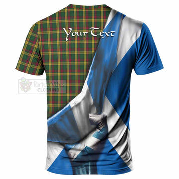 Tartan Vibes Clothing MacMillan (McMillan) Tartan T-Shirt with Family Crest Scotland Patriotic Style