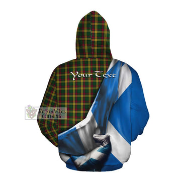 Tartan Vibes Clothing MacMillan (McMillan) Tartan Cotton Hoodie with Family Crest Scotland Patriotic Style