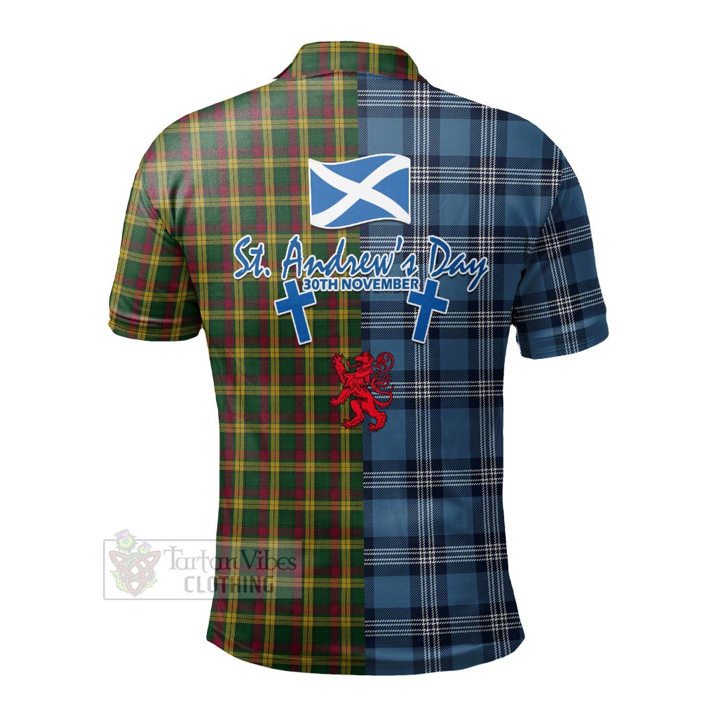 Tartan Vibes Clothing MacMillan (McMillan) Tartan Polo Shirt Happy St. Andrew's Day Half Tartan Style