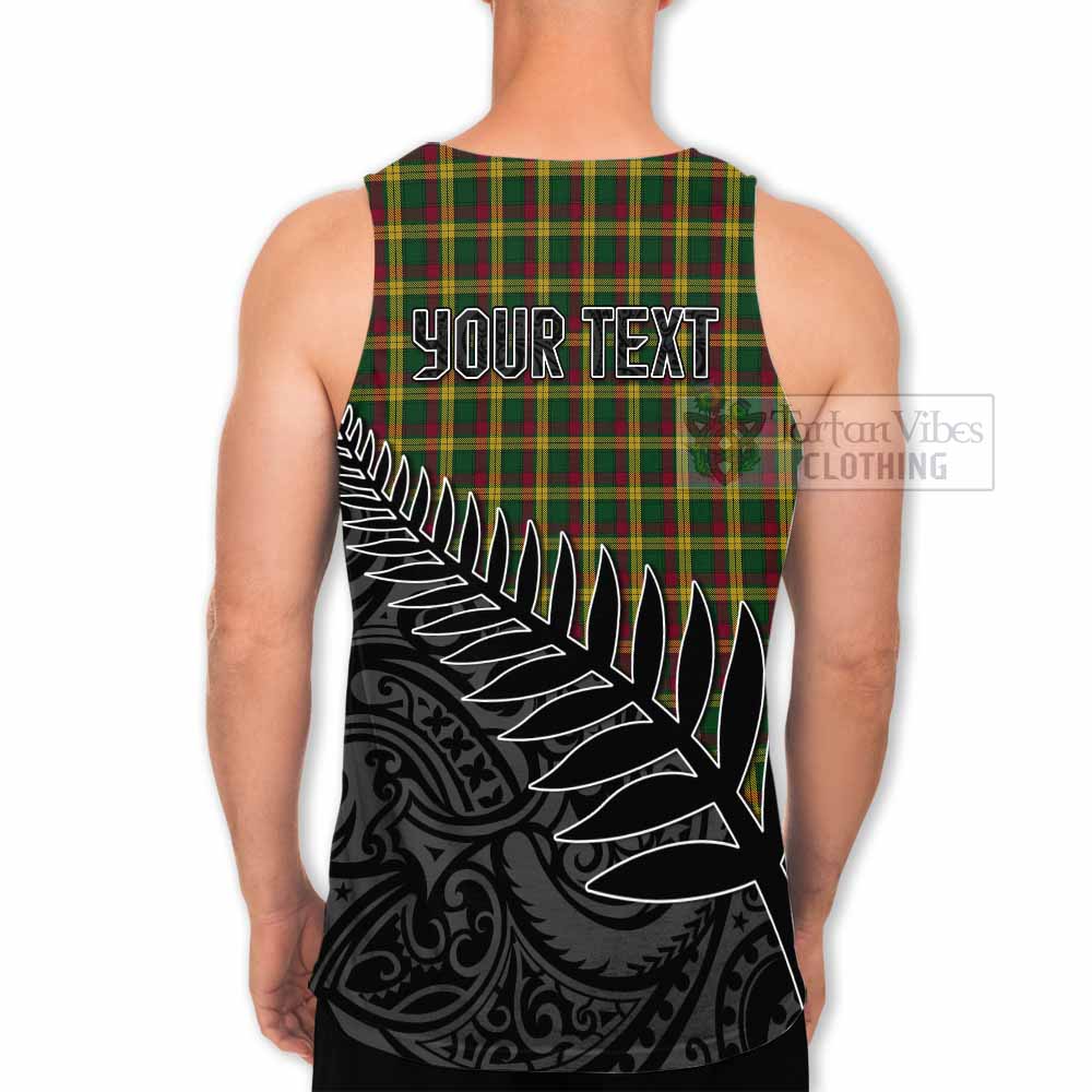 Tartan Vibes Clothing MacMillan (McMillan) Crest Tartan Men's Tank Top with New Zealand Silver Fern Half Style