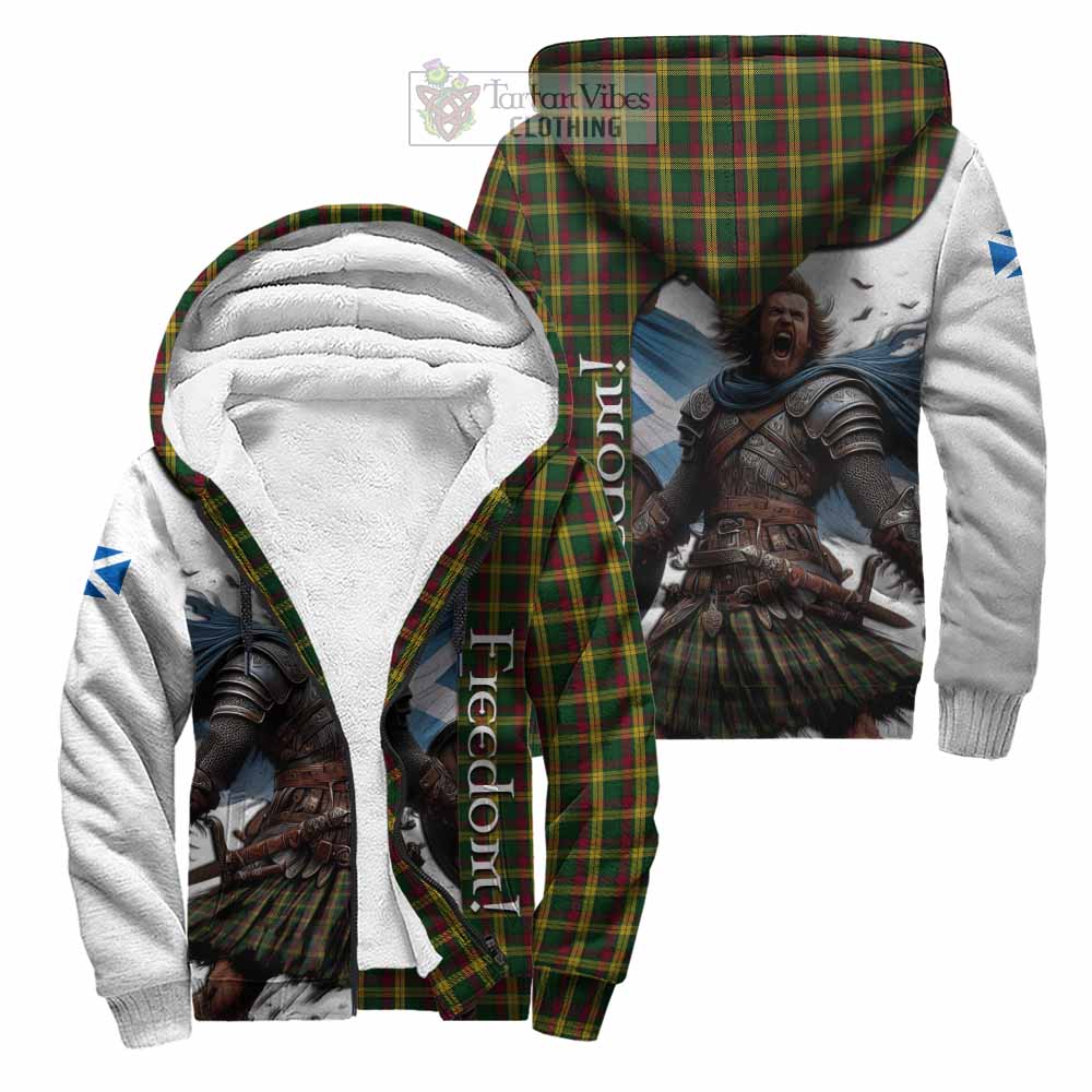 Tartan Vibes Clothing MacMillan (McMillan) Crest Tartan Sherpa Hoodie Inspired by the Freedom of Scottish Warrior